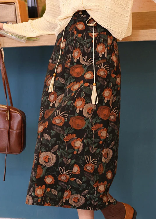 2024 New Print High Waist Cotton Skirts Autumn Designer unclassified skirts