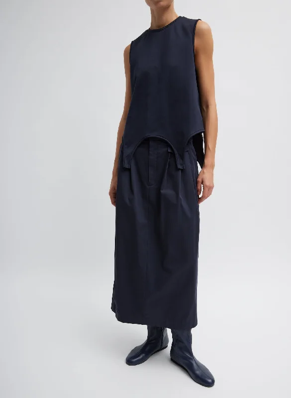 Bio Twill Triple Pleat Skirt Embroidered unclassified skirts