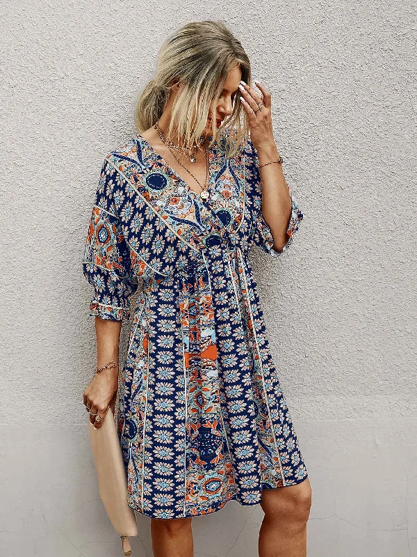Wrap Dress with Neck Tie Back Breathable unclassified dresses