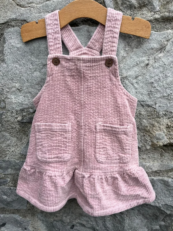 Pink cord pinafore   9-12m (74-80cm) Pastel unclassified dresses
