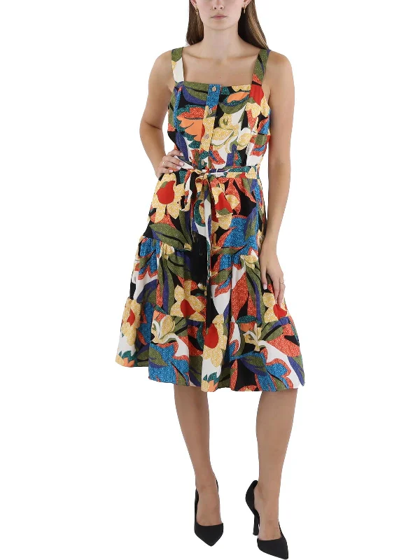 Womens Party Midi Fit & Flare Dress Midi Skirt Fashion